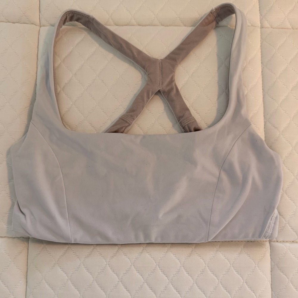 lululemon athletica Light Gray Racerback Sports Bra